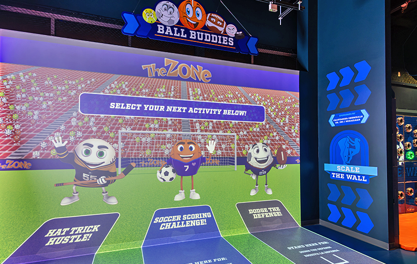 View of the Ball Buddies activity at the Zone