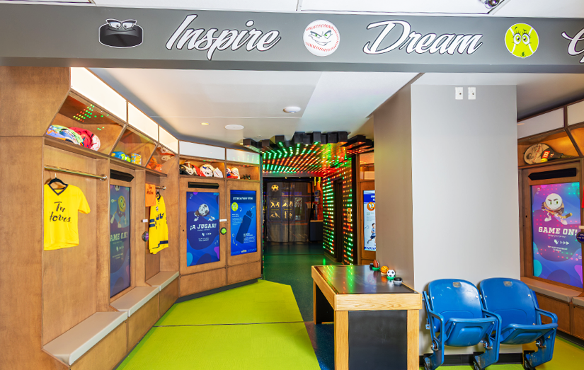 Interior view of the Locker Room activity at theZone