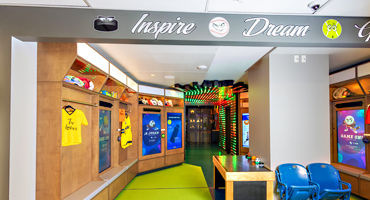Interior view of the Locker Room activity at theZone