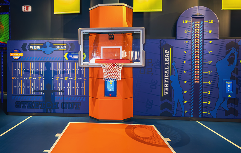 View of the Oversized Hoop activity and surrounding activities at theZone