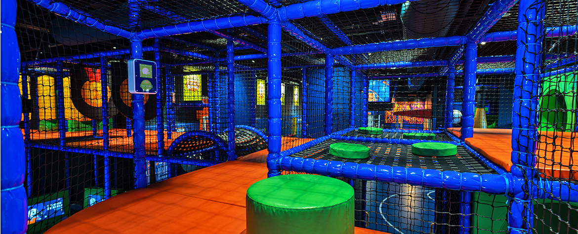 Interior View of the Prime Time Climb activity at the Zone