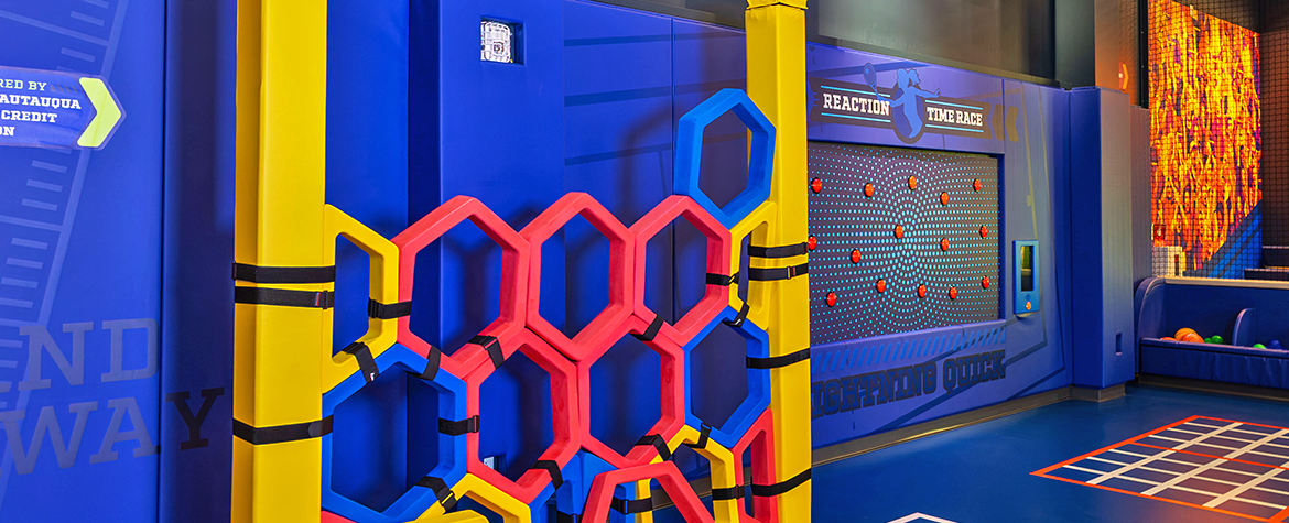 View of the Reaction Time activity and additional activities at TheZone