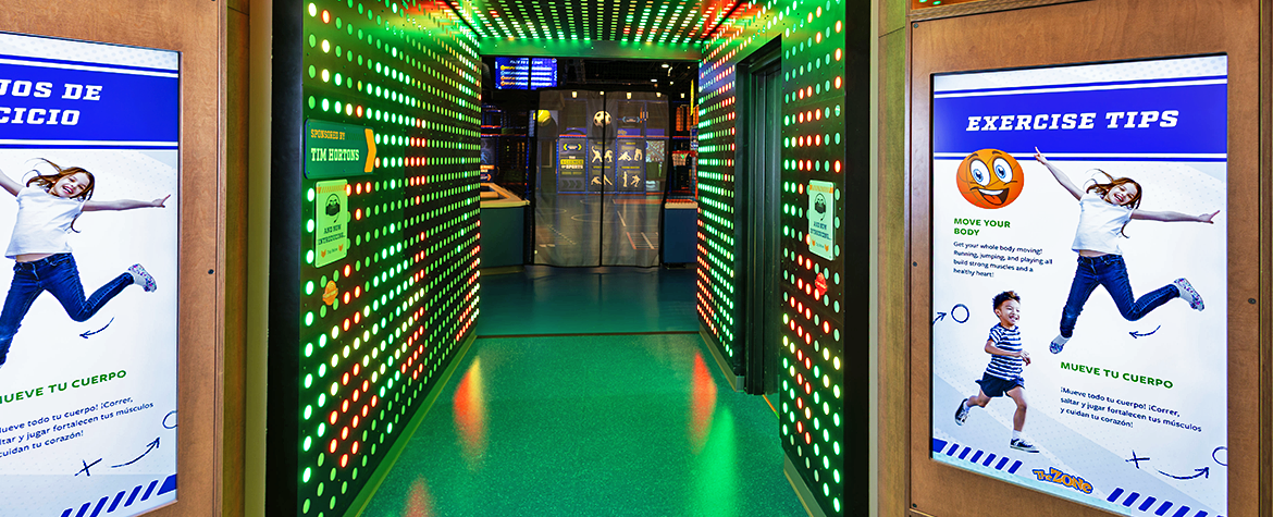 View of the Tunnel experience inside the Zone