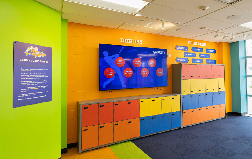 Interior view of the Donor wall at the Zone