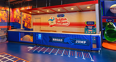 View of the Broad Jump activity at TheZone