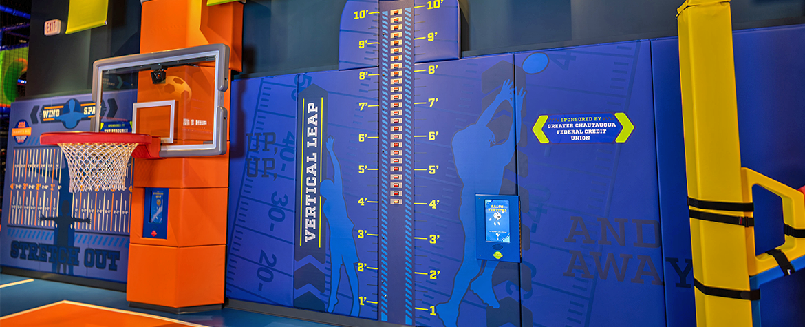 View of the Vertical Leap & surrounding activities at TheZone