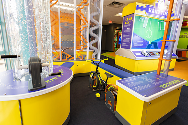 View of the Kid Power activity in the lobby of the Zone