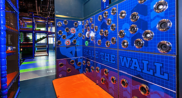View of the Scale the Wall activity at the Zone