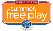 Summer Free Play logo in orange